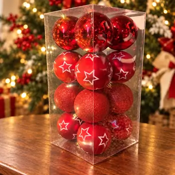Scarlet Starshine Bauble Set - ნაძვის ხის სათამაშოების ნაკრები