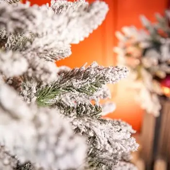Snowberry Pine Christmas Tree 180 CM With Mixed Silicone Needle PE+PVC - დათოვლილი ნაძვის ხე შერეული სილიკონის წიწვებით, 6 image