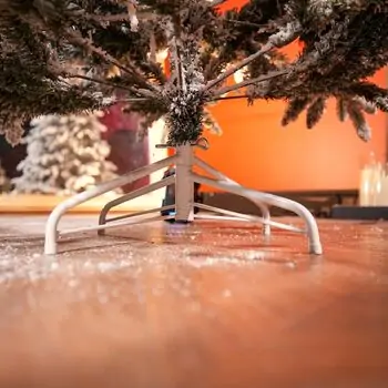 Snowberry Pine Christmas Tree 180 CM With Mixed Silicone Needle PE+PVC - დათოვლილი ნაძვის ხე შერეული სილიკონის წიწვებით, 10 image