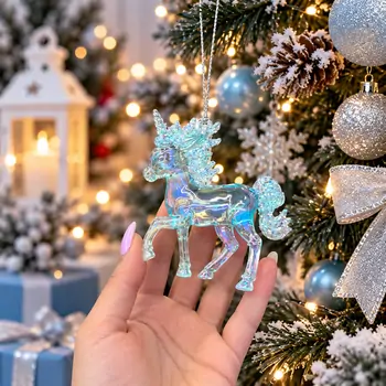 Aurora Blue Unicorn Hanging Decoration - ნაძვის ხის სათამაშო