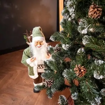 Lidia Green Christmas Tree With White Tips, Pine Cones And Berries PVC 250CM - ნაძვის ხე თეთრი ბოლოებით, გირჩით და კენკრით, 5 image
