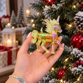 Aurora Yellow Unicorn Hanging Decoration - ნაძვის ხის სათამაშო