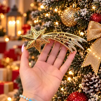 Golden Starfall Hanging Decoration - ნაძვის ხის სათამაშო