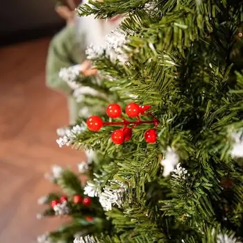 Frostmere Christmas Tree 180 CM With Pine Cones And Berries - ნაძვის ხე დათოვლილი ბოლოებით, გირჩით და კენკრით, 9 image