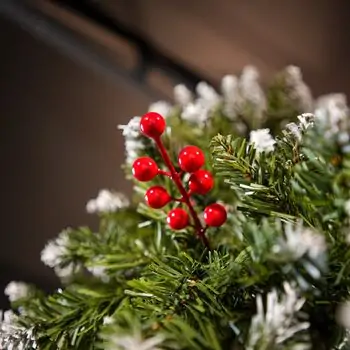 Solenne Christmas Tree 240 CM With Pine Cones And Berries - ნაძვის ხე დათოვლილი ბოლოებით, გირჩით და კენკრით, 13 image