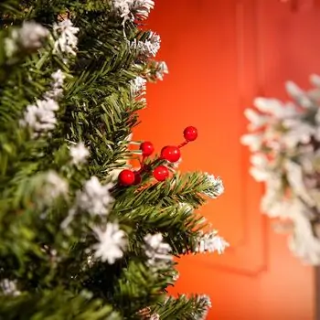 Frostmere Christmas Tree 180 CM With Pine Cones And Berries - ნაძვის ხე დათოვლილი ბოლოებით, გირჩით და კენკრით, 14 image