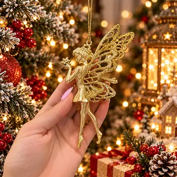 Golden Starlight Fairy Hanging Decoration - ნაძვის ხის სათამაშო