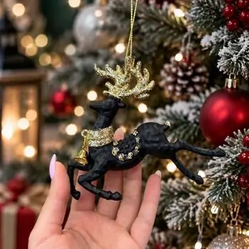 Midnight Reindeer Bells Hanging Decoration - ნაძვის ხის სათამაშო