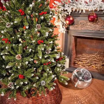 Frostmere Christmas Tree 180 CM With Pine Cones And Berries - ნაძვის ხე დათოვლილი ბოლოებით, გირჩით და კენკრით, 4 image