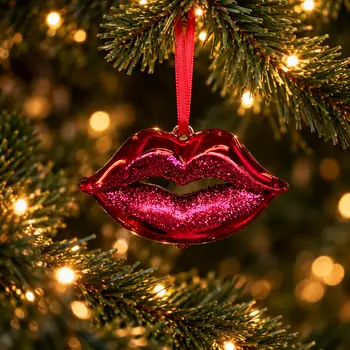 Ruby Christmas Kiss Hanging Decoration - ნაძვის ხის სათამაშო