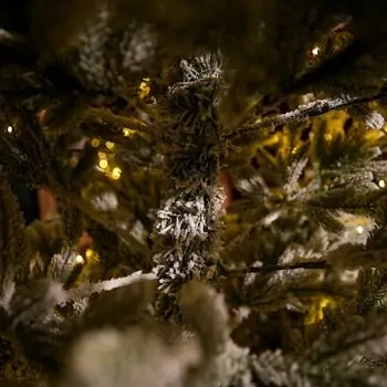 Arctic Snow-Covered Christmas Tree PE 225 CM With Lights - დათოვლილი ნაძვის ხე 100% სილიკონის წიწვებით, 15 image