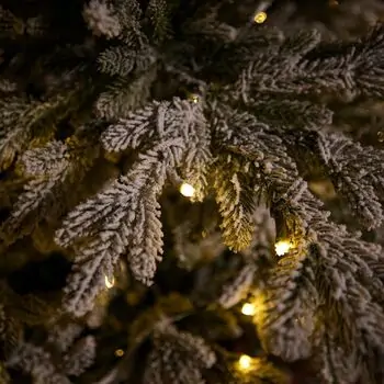 Arctic Snow-Covered Christmas Tree PE 225 CM With Lights - დათოვლილი ნაძვის ხე 100% სილიკონის წიწვებით, 8 image