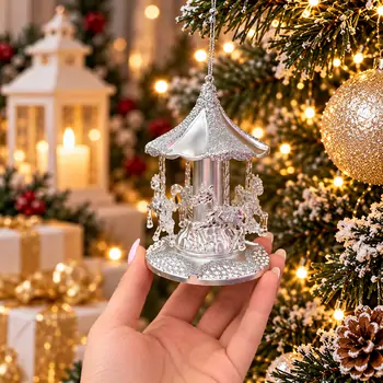 Silver Carousel Dreams Hanging Decoration - ნაძვის ხის სათამაშო