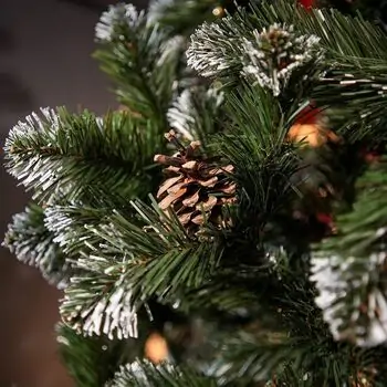 Lidia Green Christmas Tree With White Tips, Pine Cones And Berries PVC 250CM - ნაძვის ხე თეთრი ბოლოებით, გირჩით და კენკრით, 6 image
