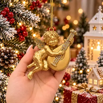 Golden Angel Melody Hanging Decoration - ნაძვის ხის სათამაშო