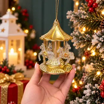 Golden Carousel Dreams Hanging Decoration - ნაძვის ხის სათამაშო
