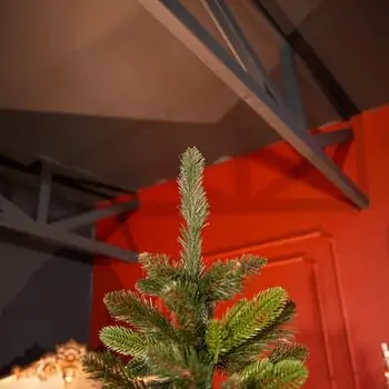 Jasmine Green Christmas Tree PE + PVC 220CM With Olive Tips And Mixed Silicone Needle - ნაძვის ხე შერეული სილიკონის წიწვებით, 3 image