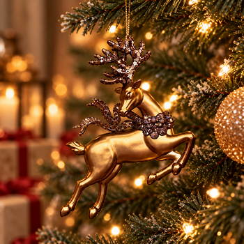 Copper Woodland Reindeer Hanging Decoration - ნაძვის ხის სათამაშო, 2 image