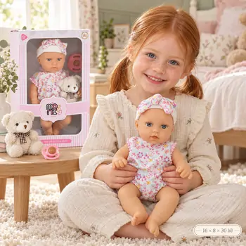 Moni Toys Doll Lovely Baby Pink 30 cm სათამაშო თოჯინა