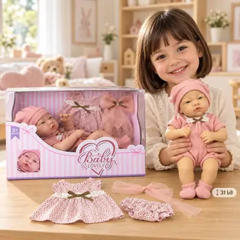 Cute Baby Doll Set - საბავშვო სათამაშო თოჯინა