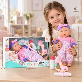 Tutu Love Doll with stuffed body and sound Owl 36 cm სათამაშო თოჯინა