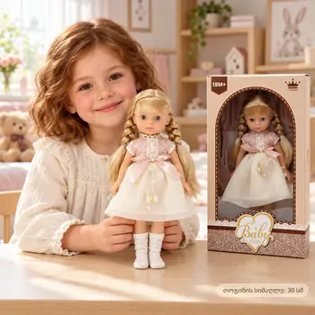Baby Doll Girl With Long Hair - სათამაშო თოჯინა