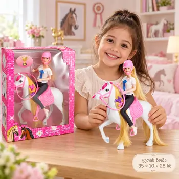 Fashion Doll With Horse – სათამაშო თოჯინა ცხენით