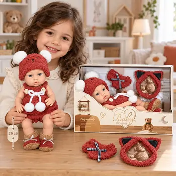 Baby So Lovely Doll  With Pompon Hat Red - საბავშვო სათამაშო თოჯინა  ქუდით