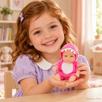 Newborn Baby Doll With Clothes 10 cm - სათამაშო თოჯინა ტანსაცმელებით