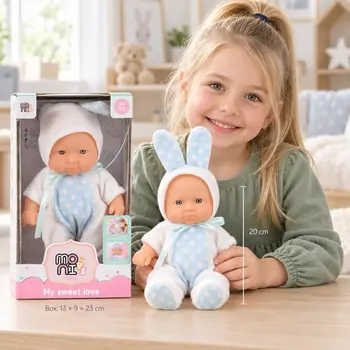 Moni Toys Doll Bunny White სათამაშო თოჯინა აქსესუარებით