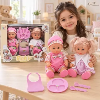 Ruby 2 Baby Dolls With Accessories - სათამაშო 2ც თოჯინა აქსესუარებით