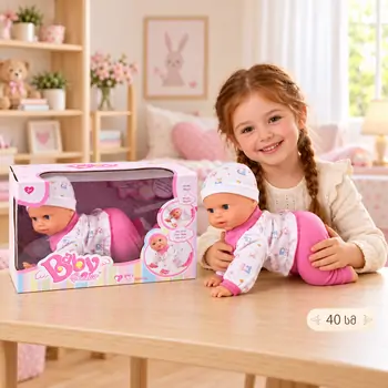 Newborn Electronic Crawling Baby Doll - საბავშვო სათამაშო  ხოხვის ფუნქციით