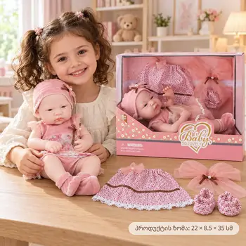 Cute Baby Doll for Girls -  საბავშვო სათამაშო სილიკონის თოჯინა