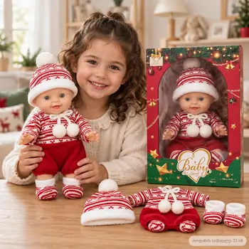 Christmas Newborn Baby doll - სათამაშო ახალშობილი თოჯინა