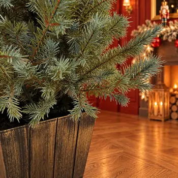 Everluxe Christmas Tree 100% Silicone Needle Light Green PE 90 CM - ნაძვის ხე 100% სილიკონის წიწვებით, 2 image