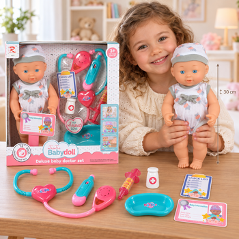Tutu Love Doll with stetoscope with sound Hippo 30 cm სათამაშო თოჯინა