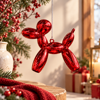 Ruby Balloon Dog Hanging Decoration - ნაძვის ხის სათამაშო, 2 image