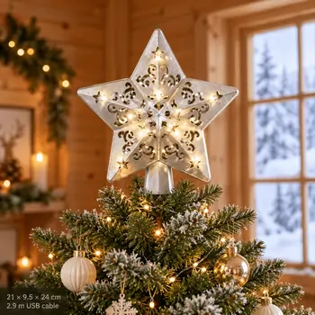 Wishes Star Tree Topper -  ნაძვის წვეტზე დასამაგრებელი ვარსკვლავი