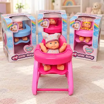TOY DOLL WITH BABY SITTER სათამაშო თოჯინა სკამით