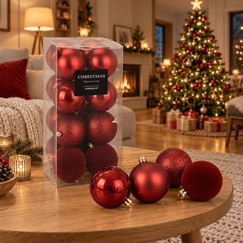 Crimson Hearth Christmas Ball Hanging Decoration - ნაძვის ხის სათამაშო