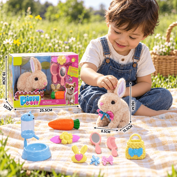 Hazel Bunny Plush Rabbit with Accessories -  რბილი სათამაშო კუდღელი