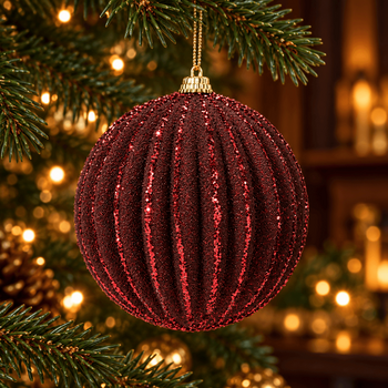 Burgundy Nocturne Christmas Hanging Decoration - ნაძვის ხის სათამაშო