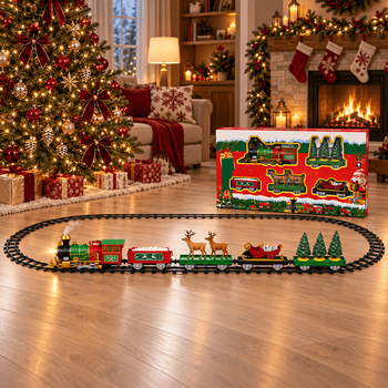 Santa’s Woodland Christmas Train Set - სათამაშო საახალწლო მატარებელი