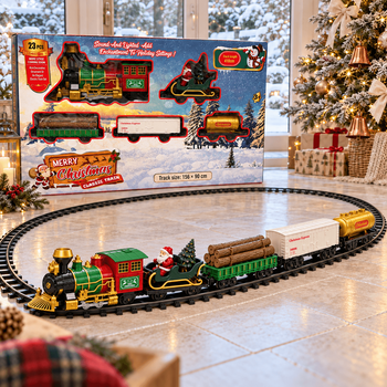 Winter Journey Christmas Train Set - სათამაშო საახალწლო მატარებელი