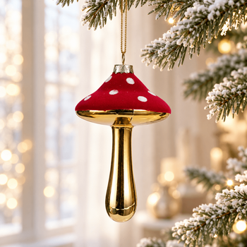 Crimson Enchanted Mushroom Hanging Decoration - ნაძვის ხის სათამაშოები