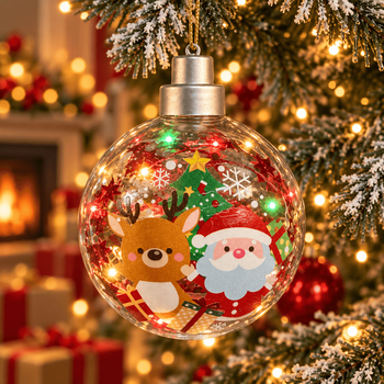 North Pole Best Friends With Light Hanging Decoration - ნაძვის ხის სათამაშო განათებით