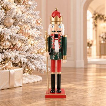 Scarlet Scepter Nutcracker Christmas Decoration - საახალწლო დეკორაცია მაკნატუნა
