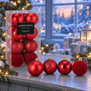 Ruby Noel Hanging Decoration Set - ნაძვის ხის სათამაშოების ნაკრები