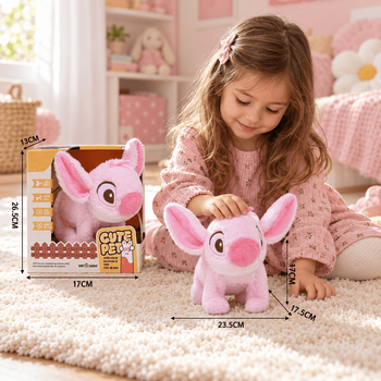 Cuddle Buddy Pink Battery-Operated Interactive Plush Toy -  რბილი სათამაშო