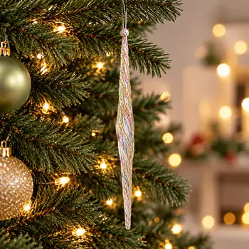 Crystal Aurora Icicle Hanging Decoration - ნაძვის ხის სათამაშო